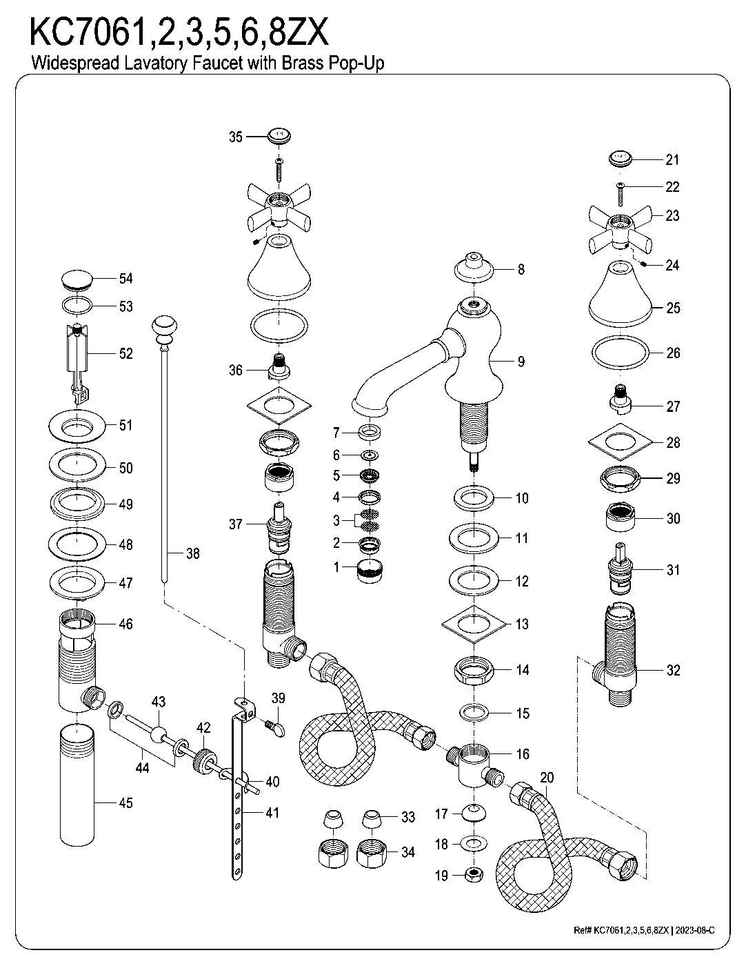Millennium KC7061ZX exploded parts diagram