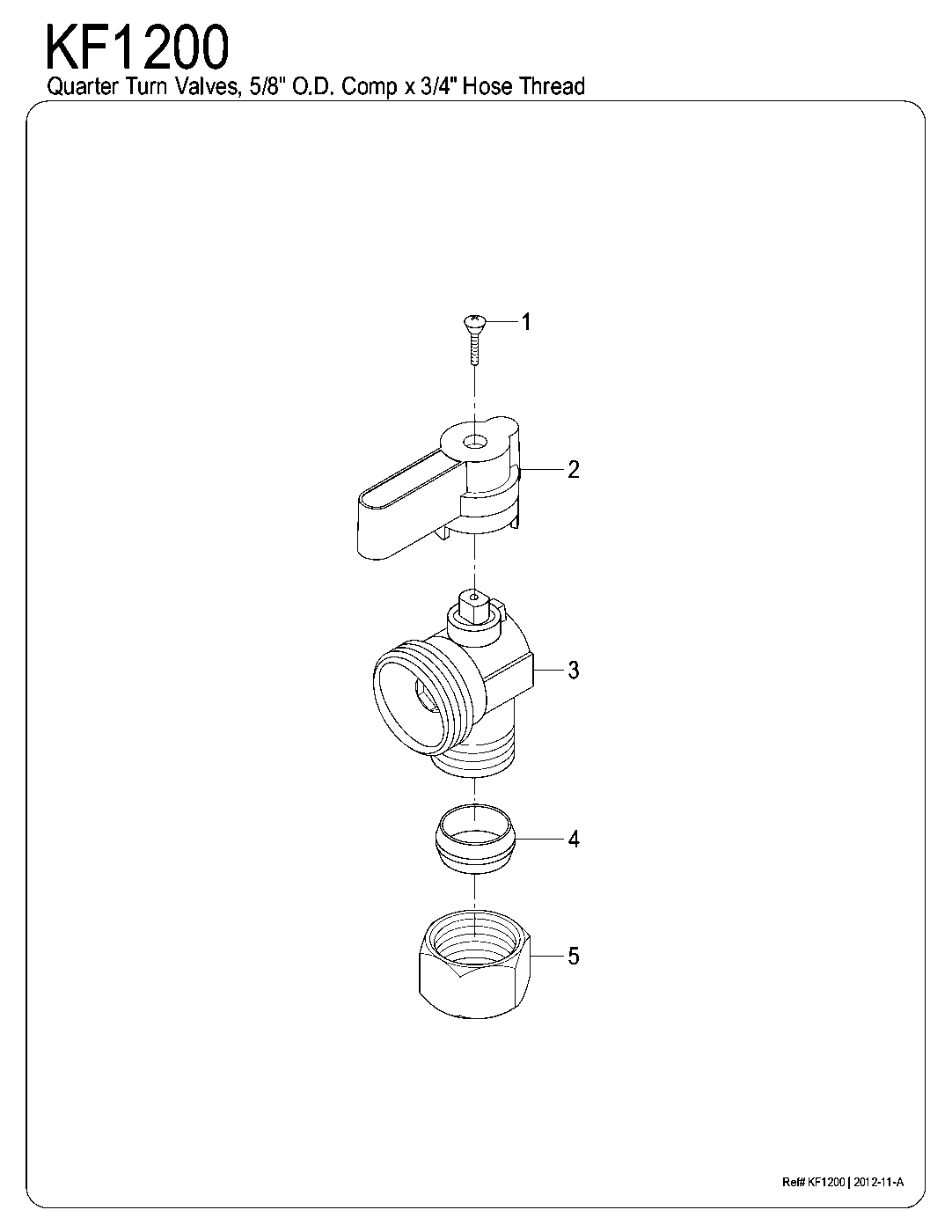 Kingston Brass KF1200 exploded parts diagram