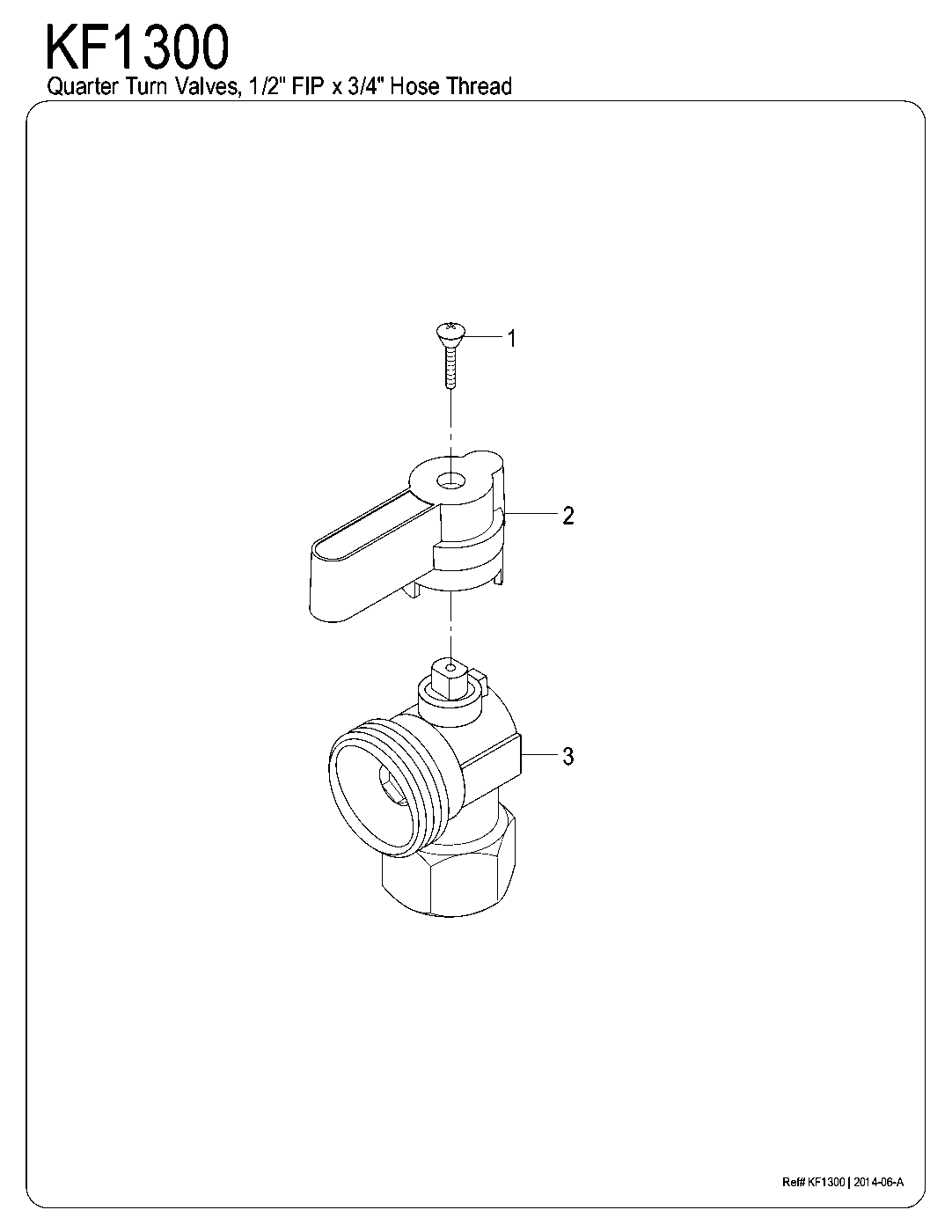 Kingston Brass KF1300 exploded parts diagram