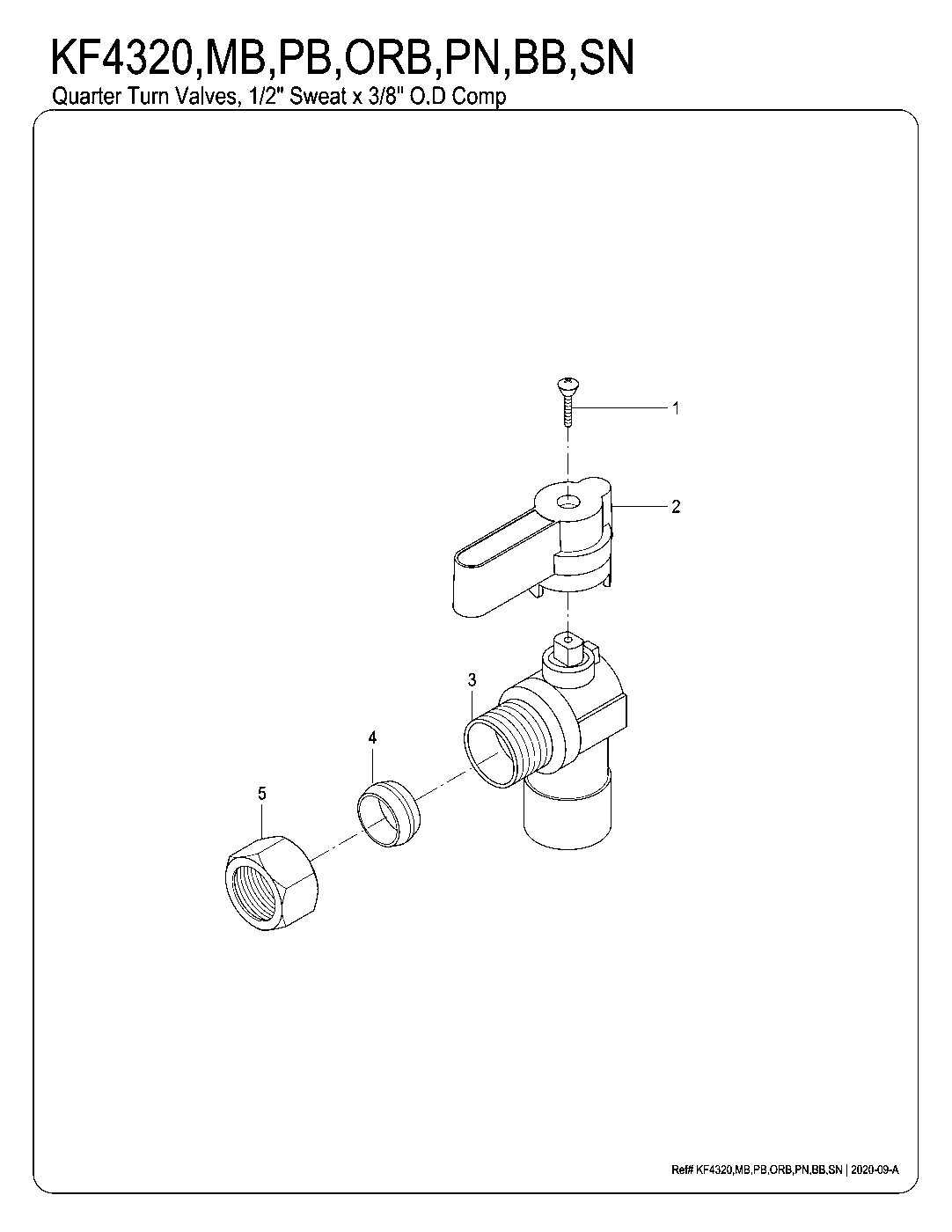 Baseline KF4320PB exploded parts diagram