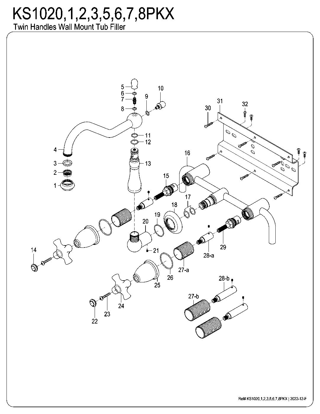 Duchess KS1021PKX exploded parts diagram