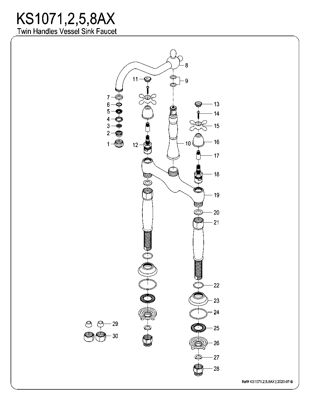 Victorian KS1071AX exploded parts diagram