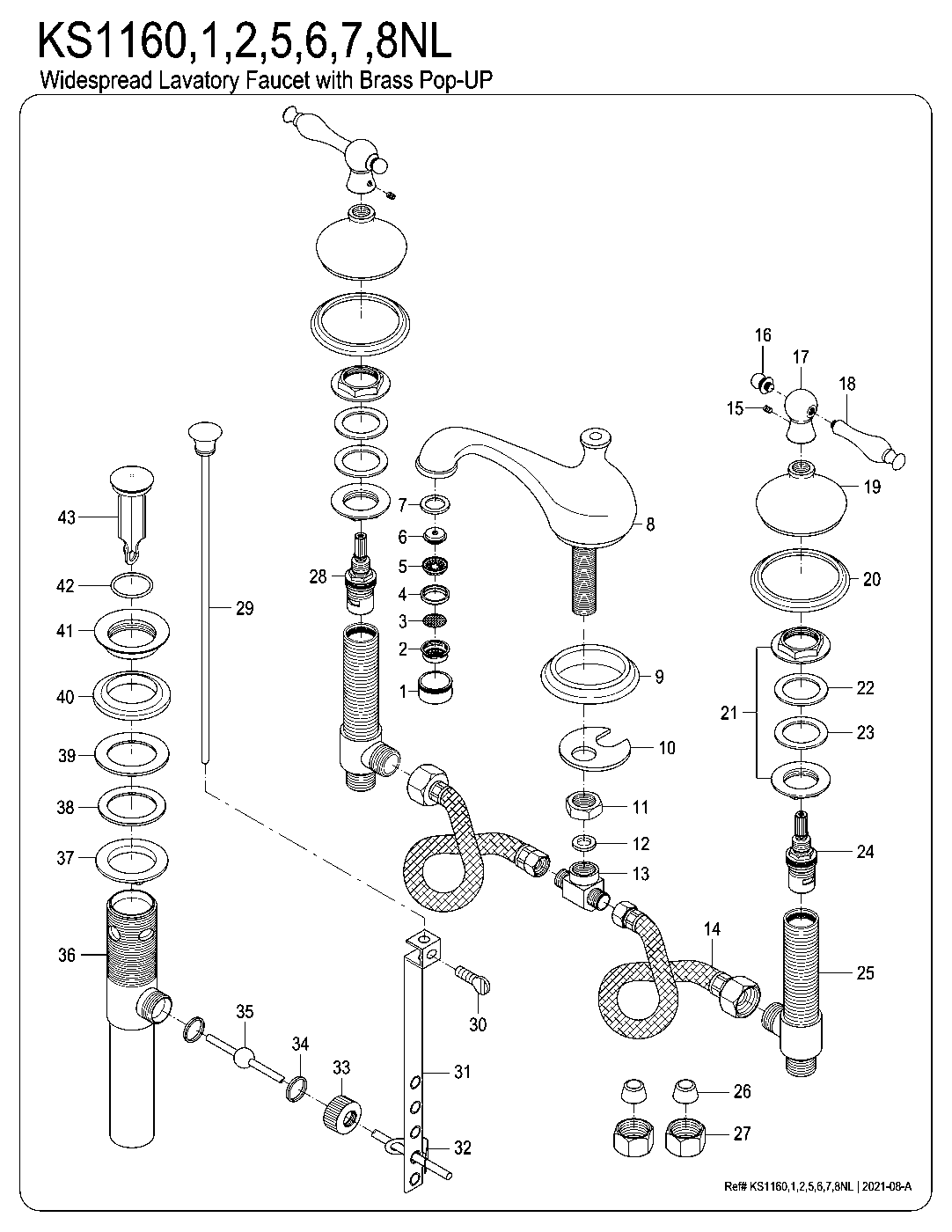 Heritage KS1160NL exploded parts diagram