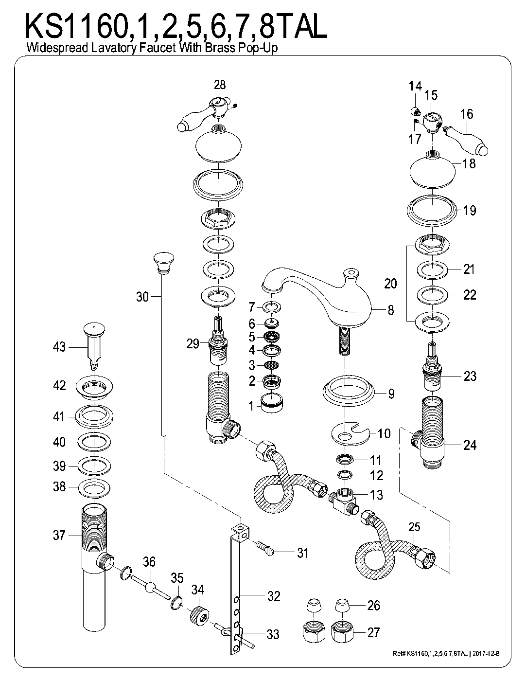 Tudor KS1160TAL exploded parts diagram