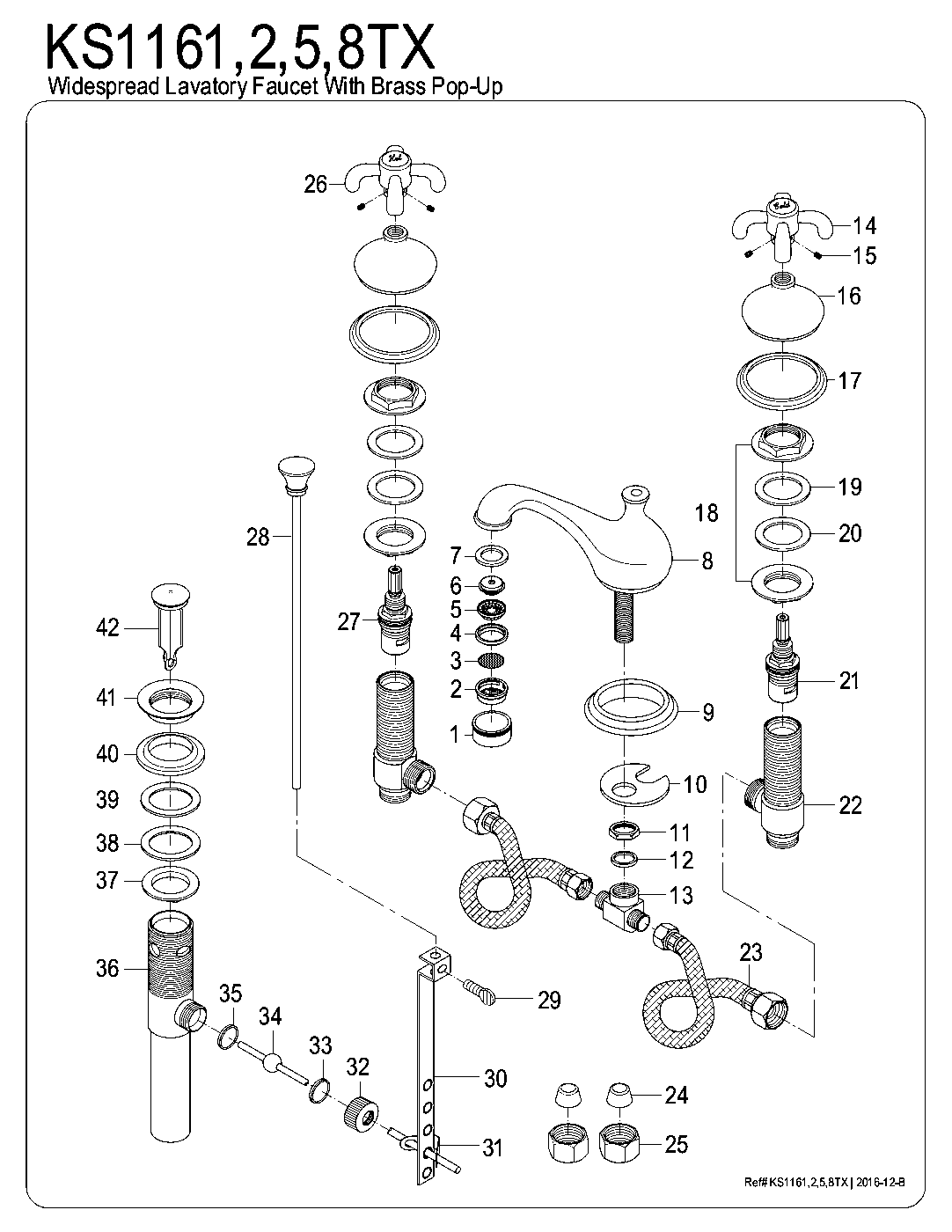 French Country KS1161TX exploded parts diagram