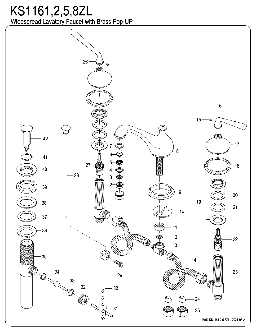 Silver Sage KS1161ZL exploded parts diagram