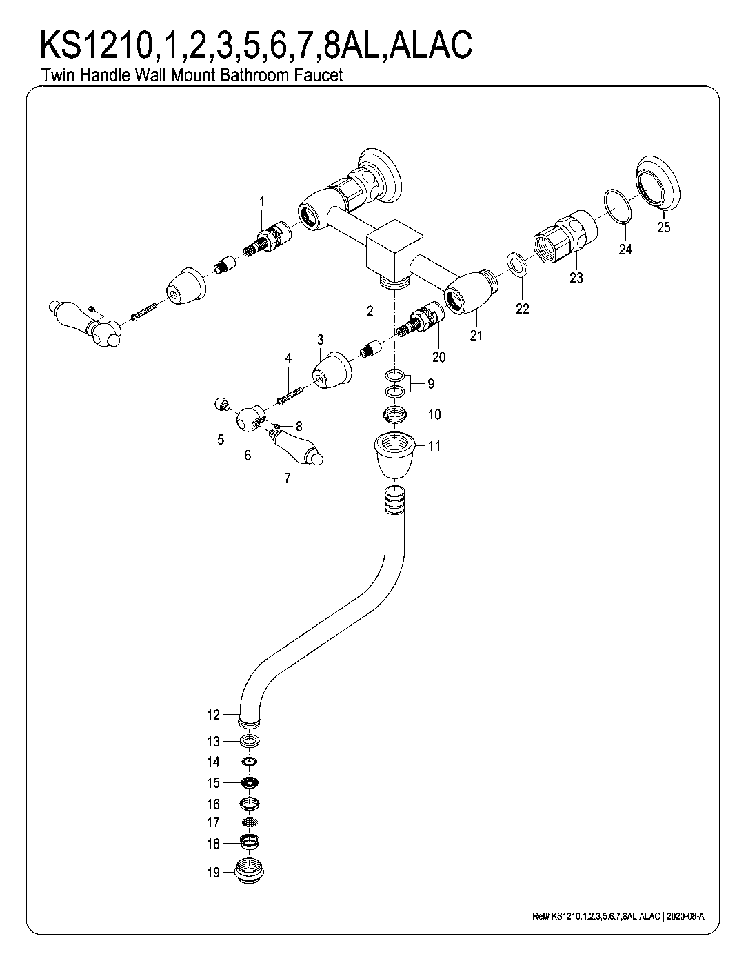 Heritage KS1210AL exploded parts diagram