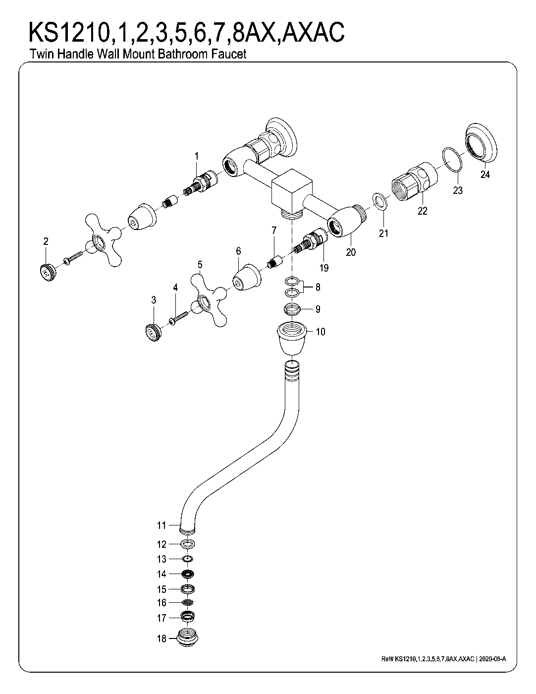Heritage KS1210AX exploded parts diagram