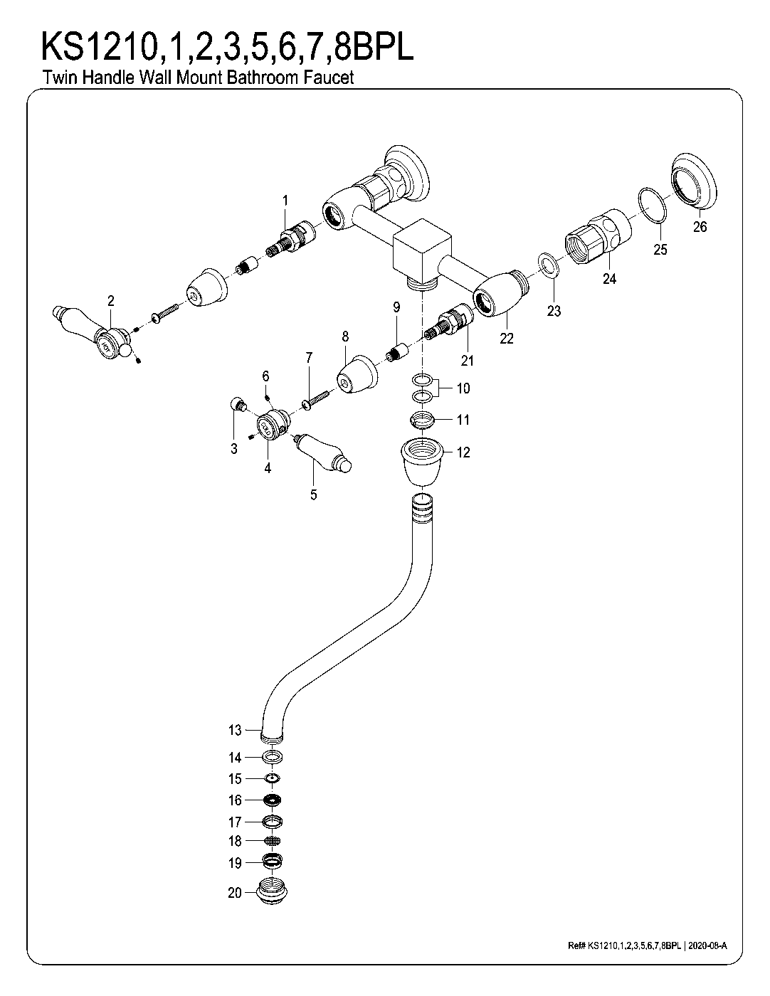 Bel-Air KS1210BPL exploded parts diagram