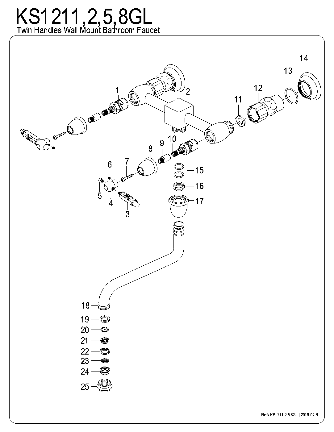 Heritage KS1212GL exploded parts diagram