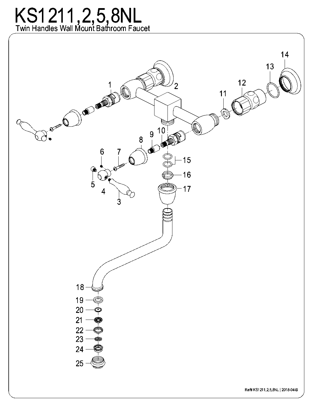 Heritage KS1212NL exploded parts diagram