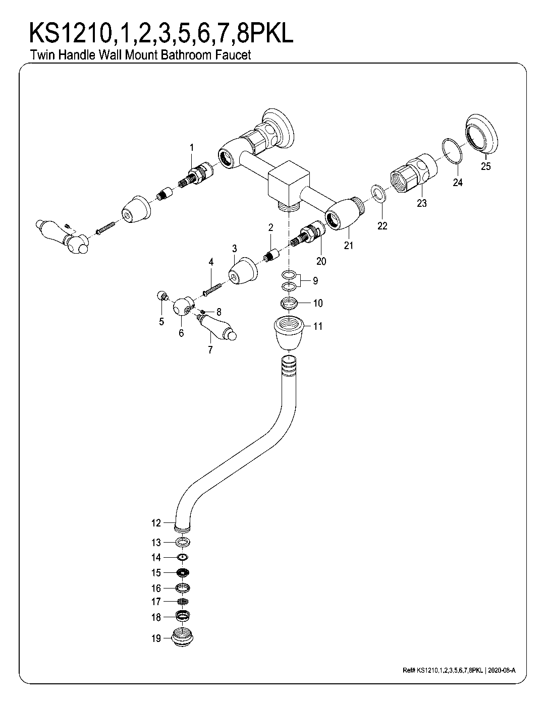 Duchess KS1210PKL exploded parts diagram