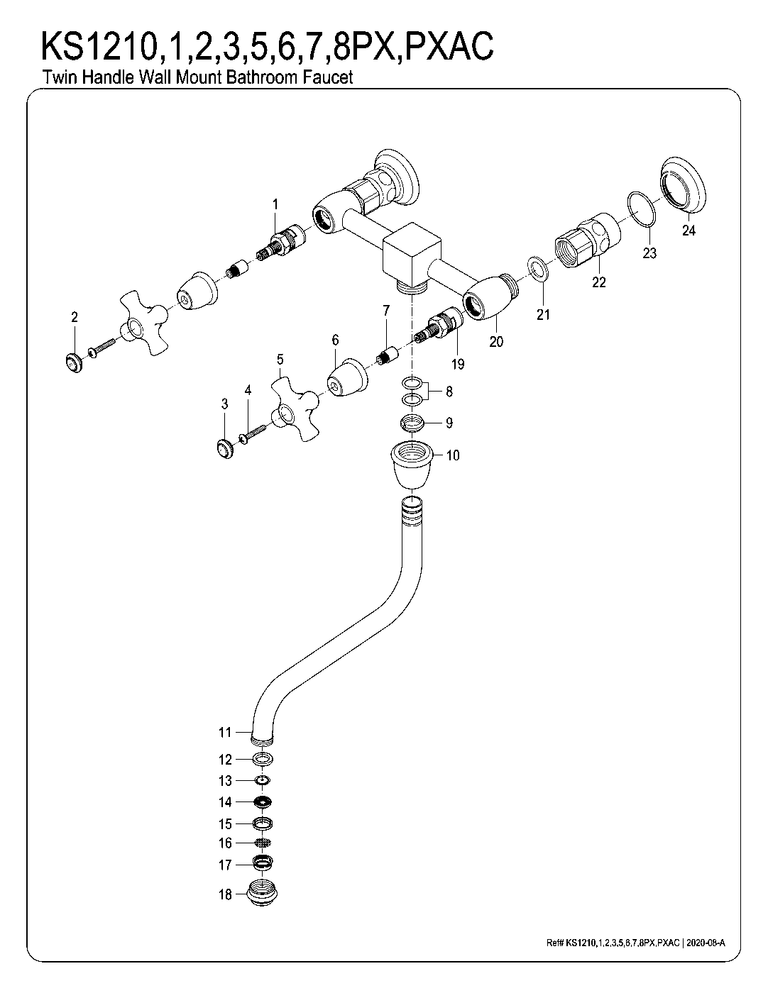 Heritage KS1210PX exploded parts diagram