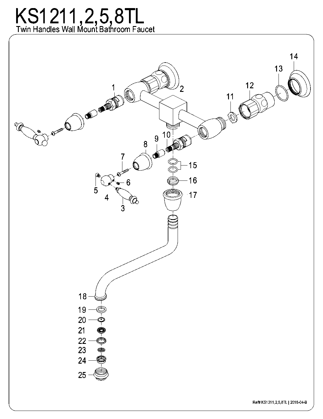 Heritage KS1212TL exploded parts diagram