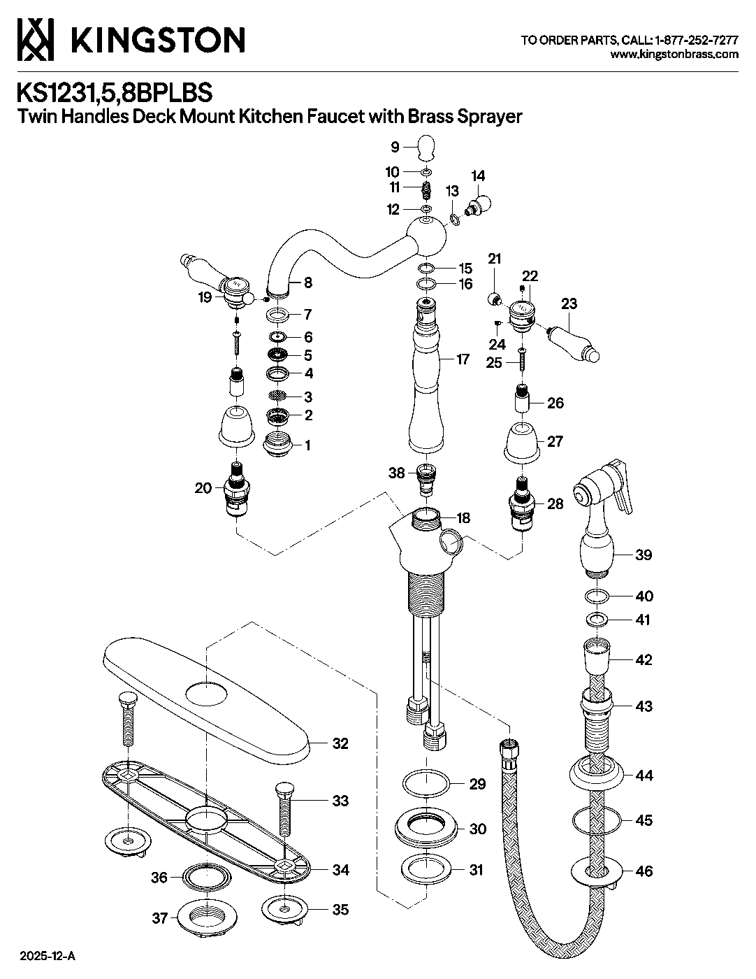Bel-Air KS1231BPLBS exploded parts diagram