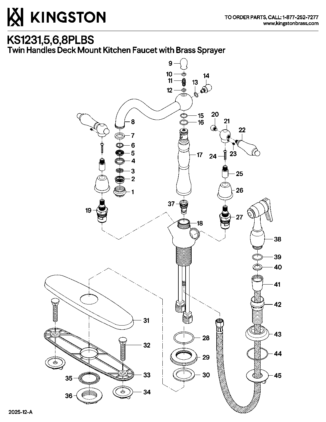 Heritage KS1231PLBS exploded parts diagram