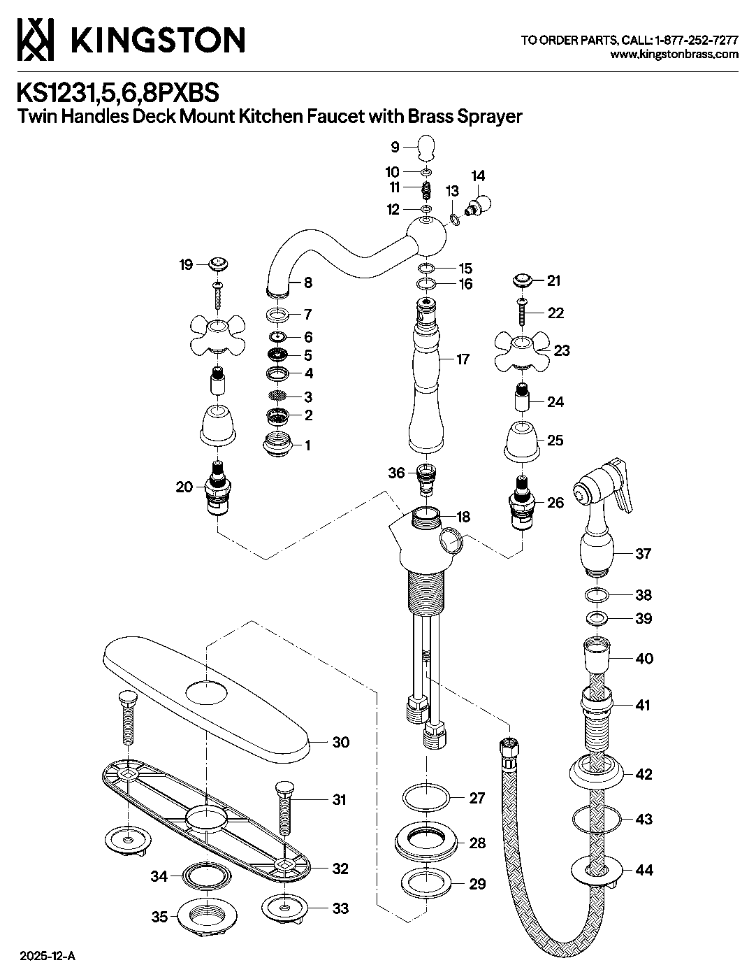 Heritage KS1231PXBS exploded parts diagram