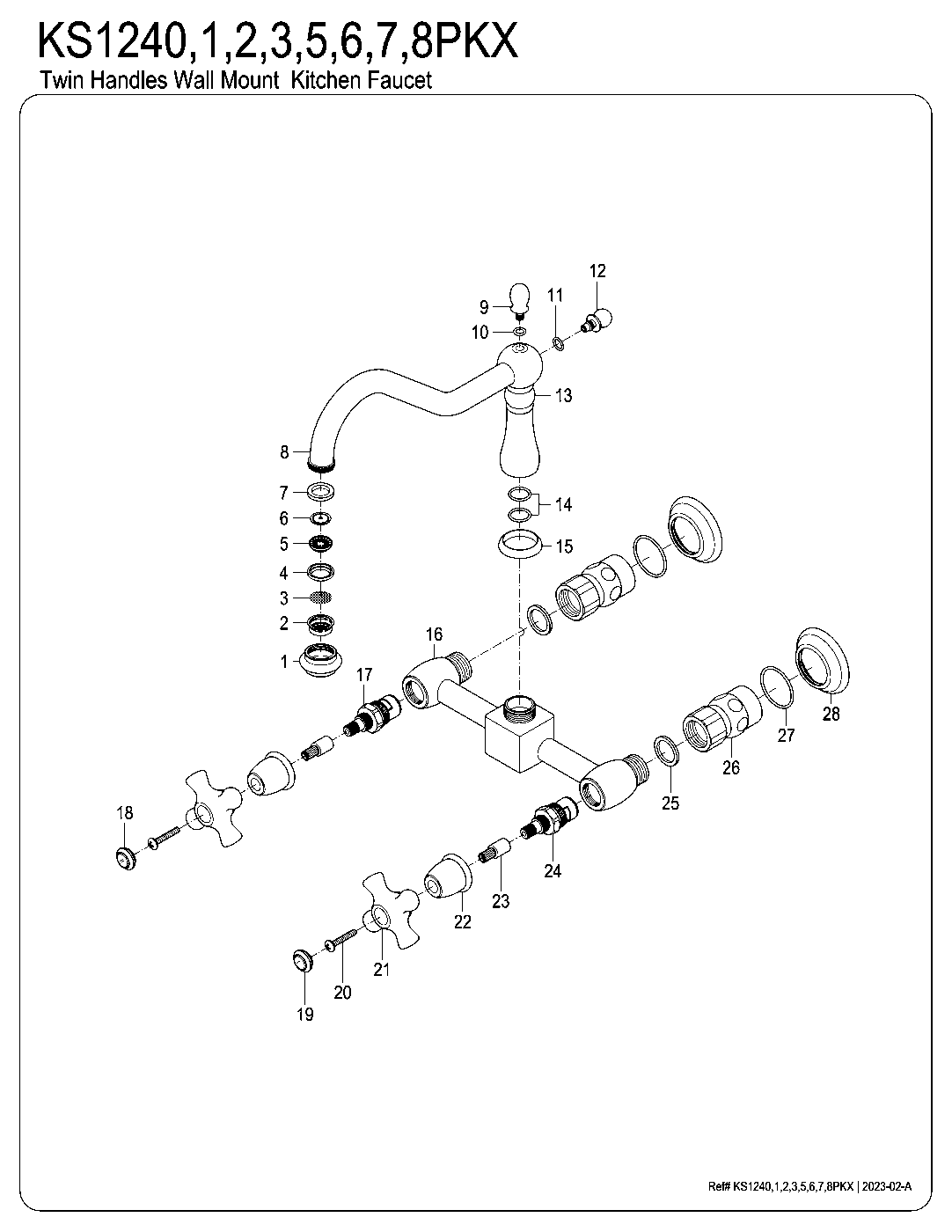 Duchess KS1240PKX exploded parts diagram