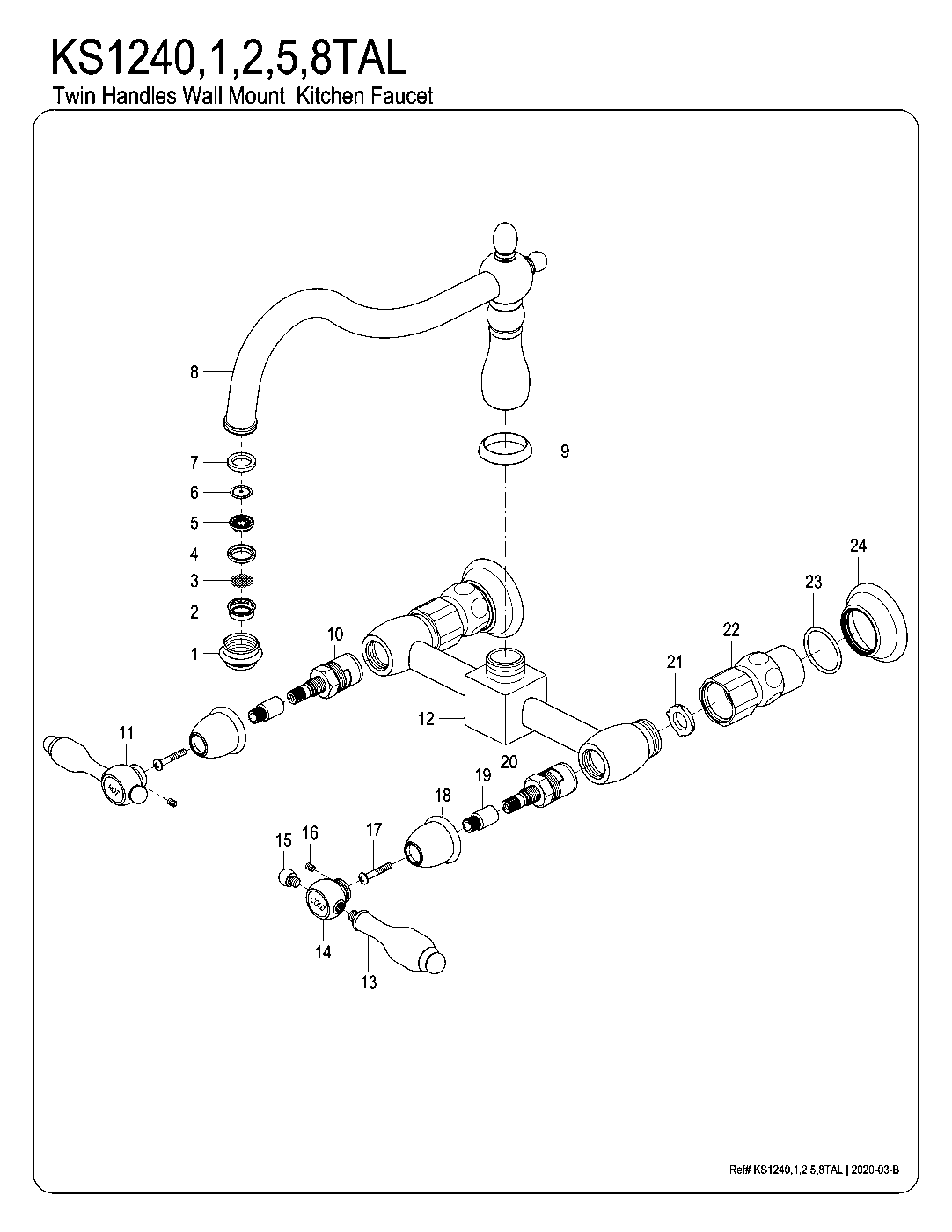 Tudor KS1241TAL exploded parts diagram