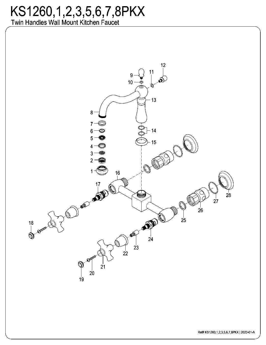 Duchess KS1260PKX exploded parts diagram