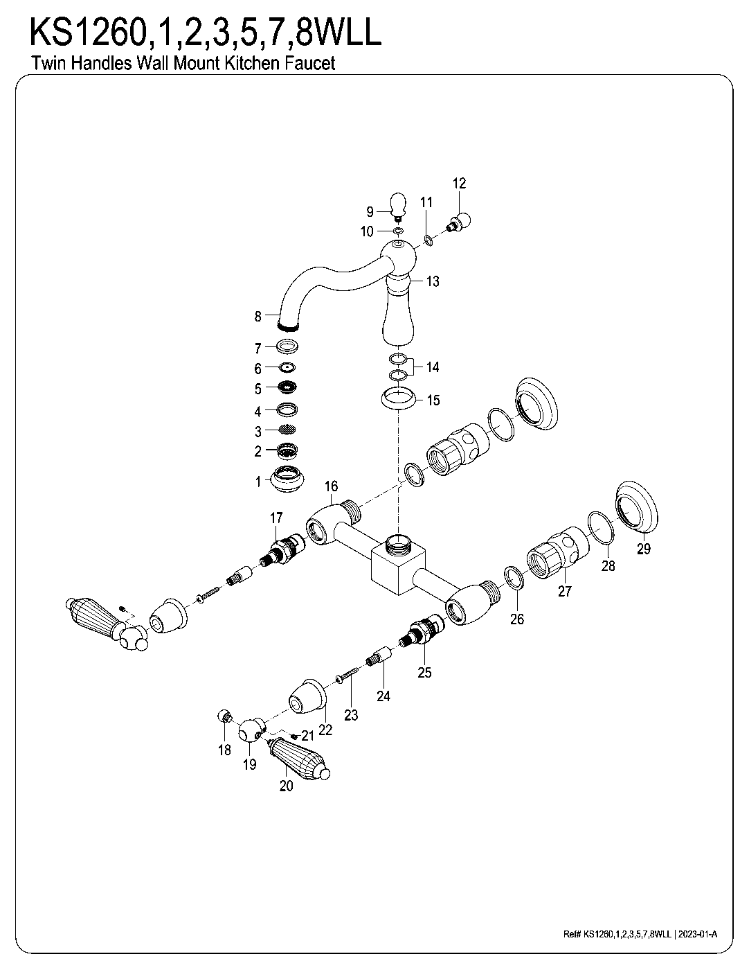 Willshire KS1260WLL exploded parts diagram