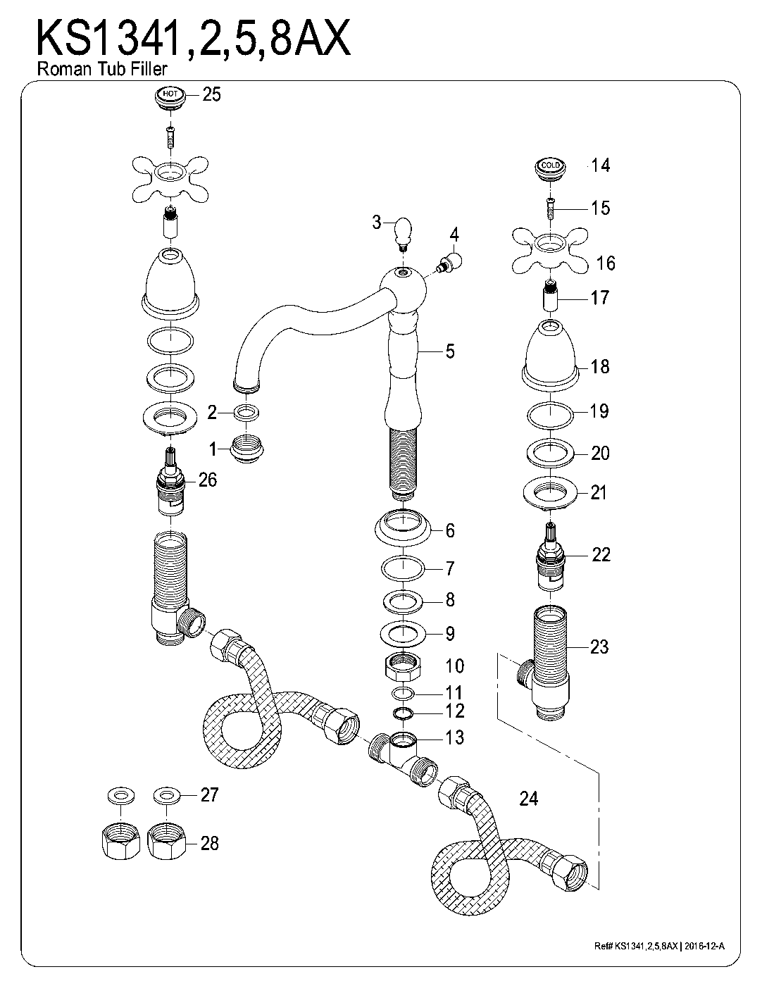 Heritage KS1341AX exploded parts diagram
