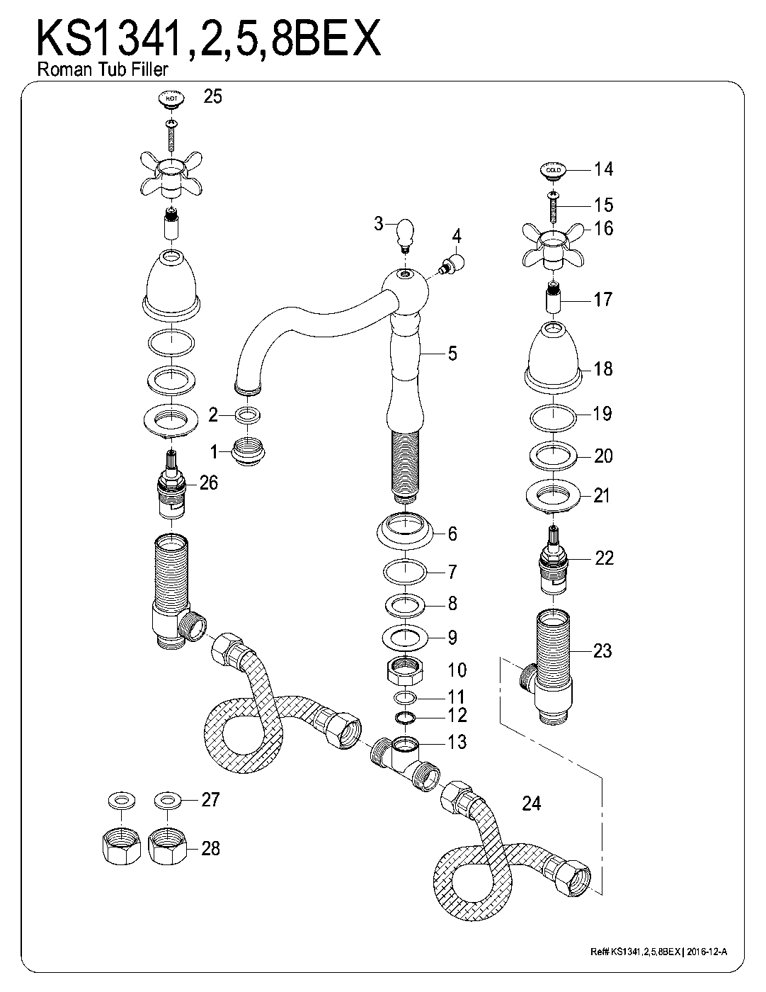 Essex KS1341BEX exploded parts diagram