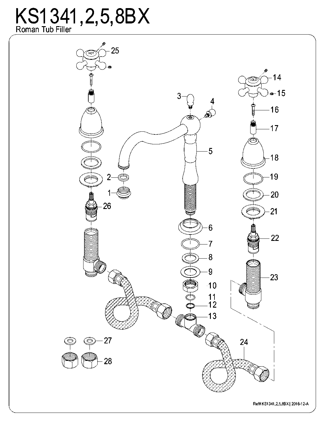 Metropolitan KS1341BX exploded parts diagram