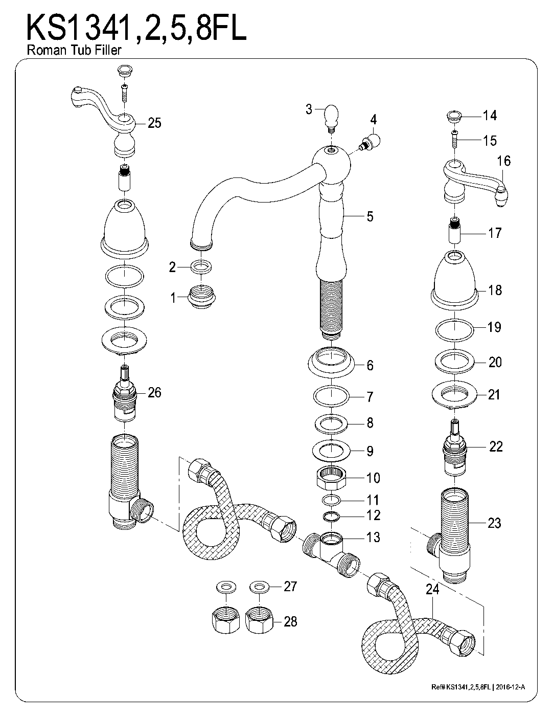 Heritage KS1341FL exploded parts diagram