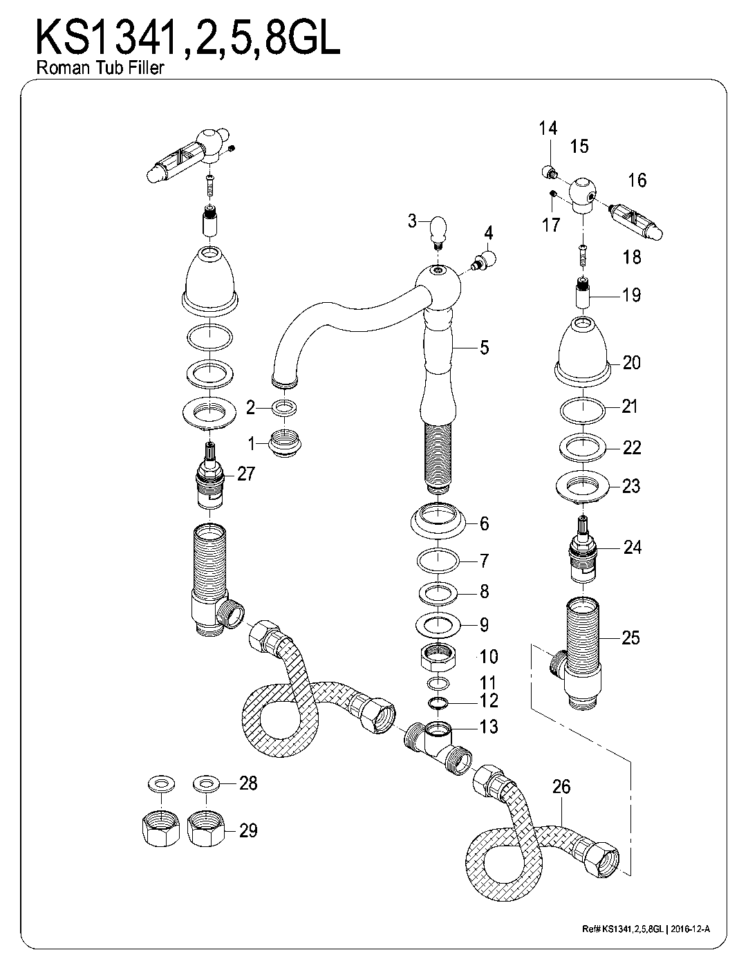 Georgian KS1341GL exploded parts diagram
