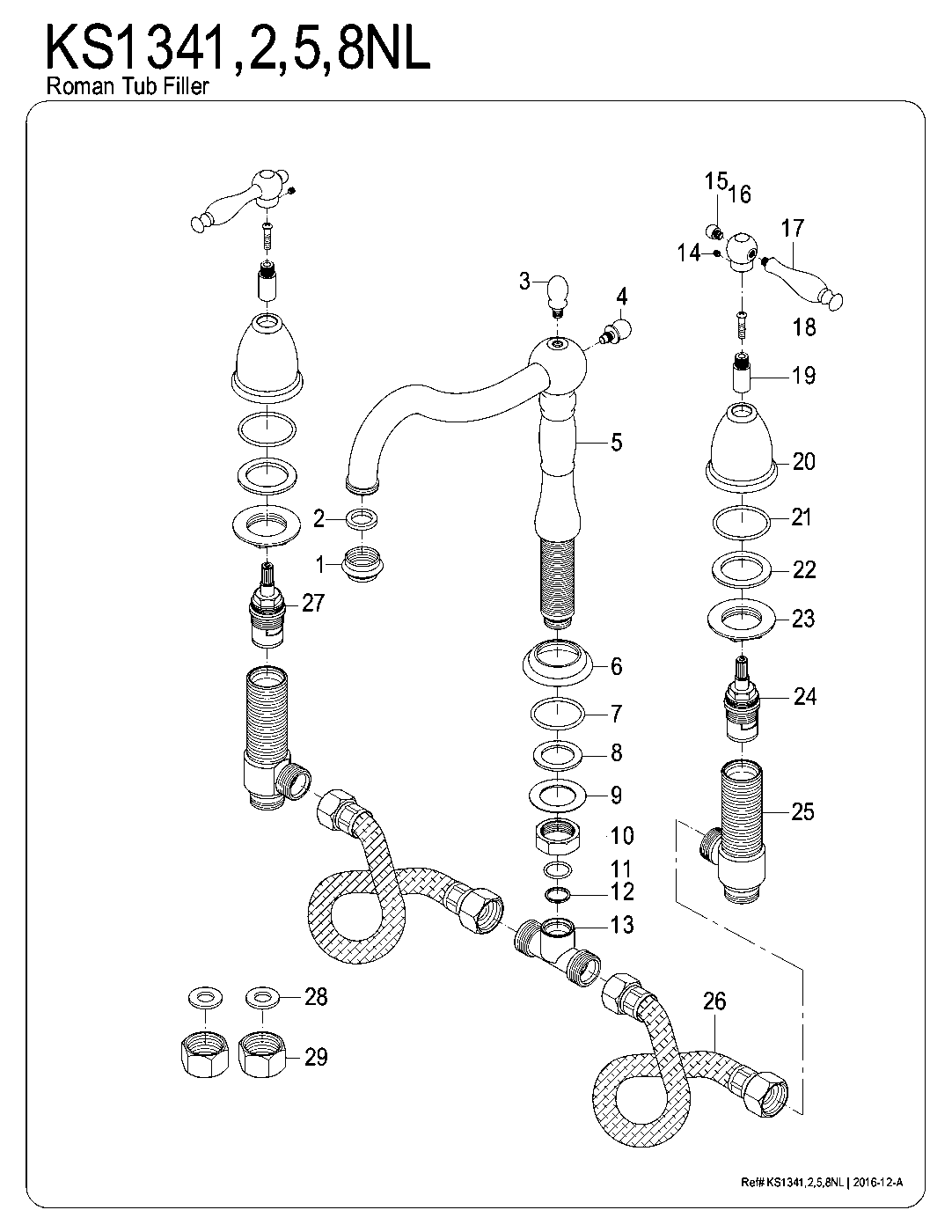 Naples KS1341NL exploded parts diagram