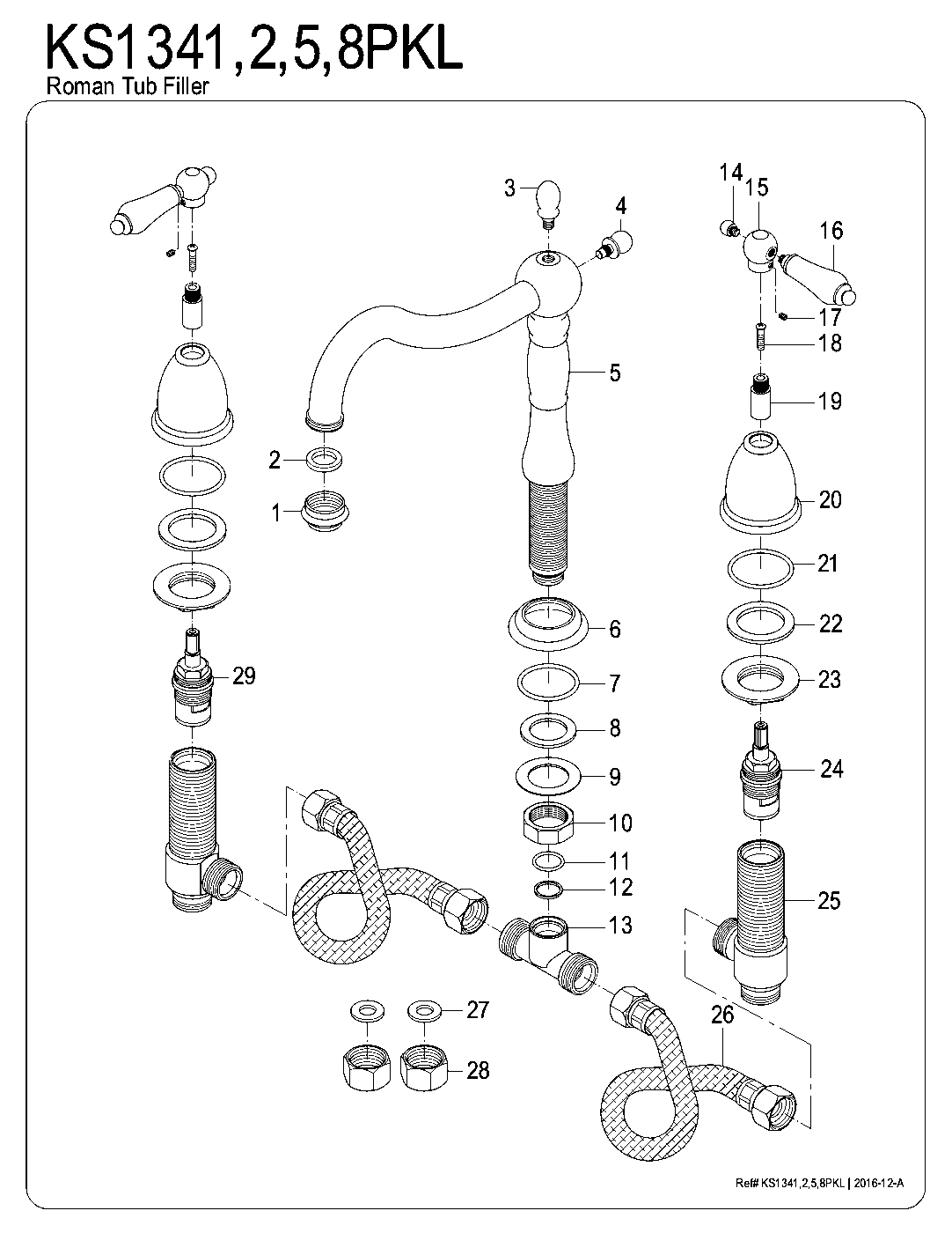 Duchess KS1341PKL exploded parts diagram