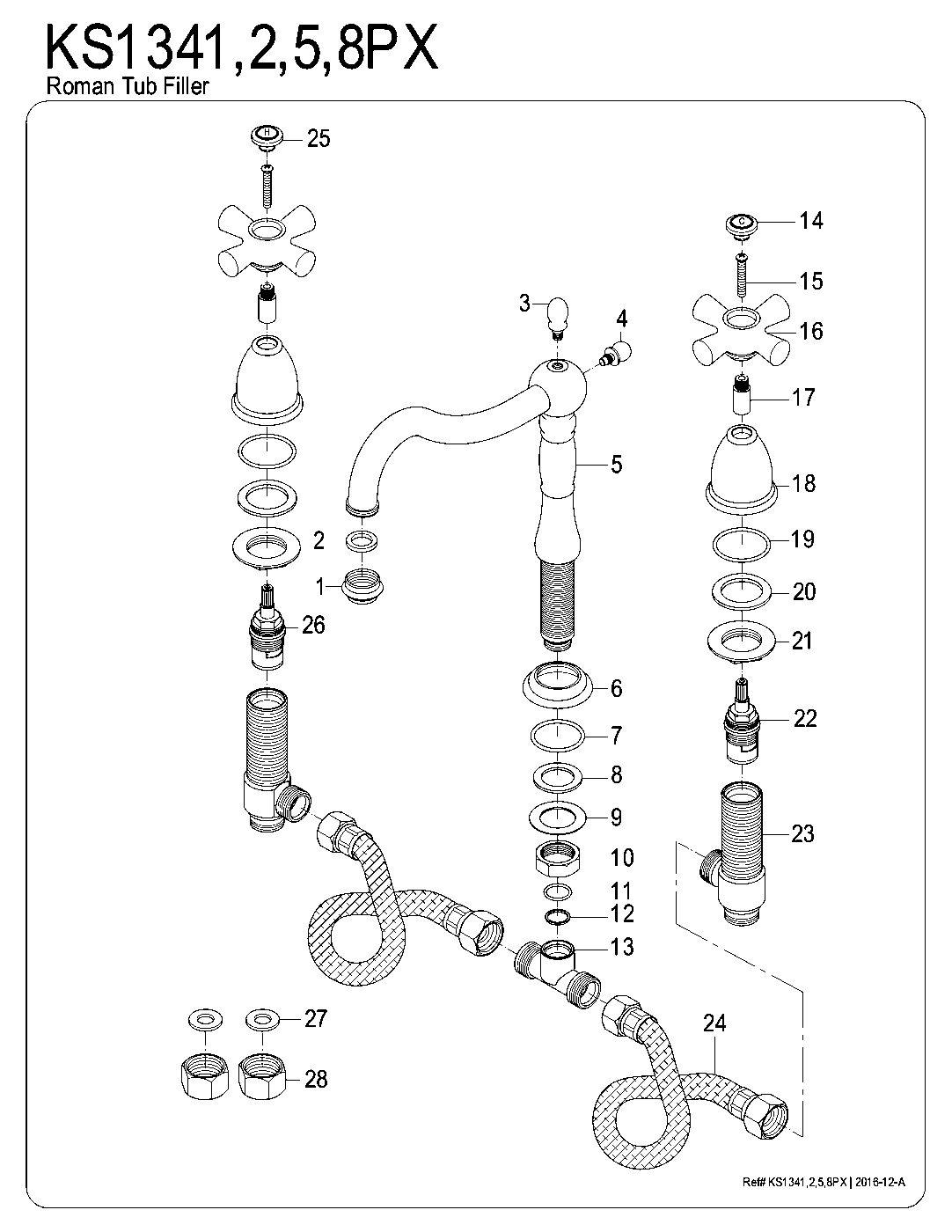 Heritage KS1341PX exploded parts diagram