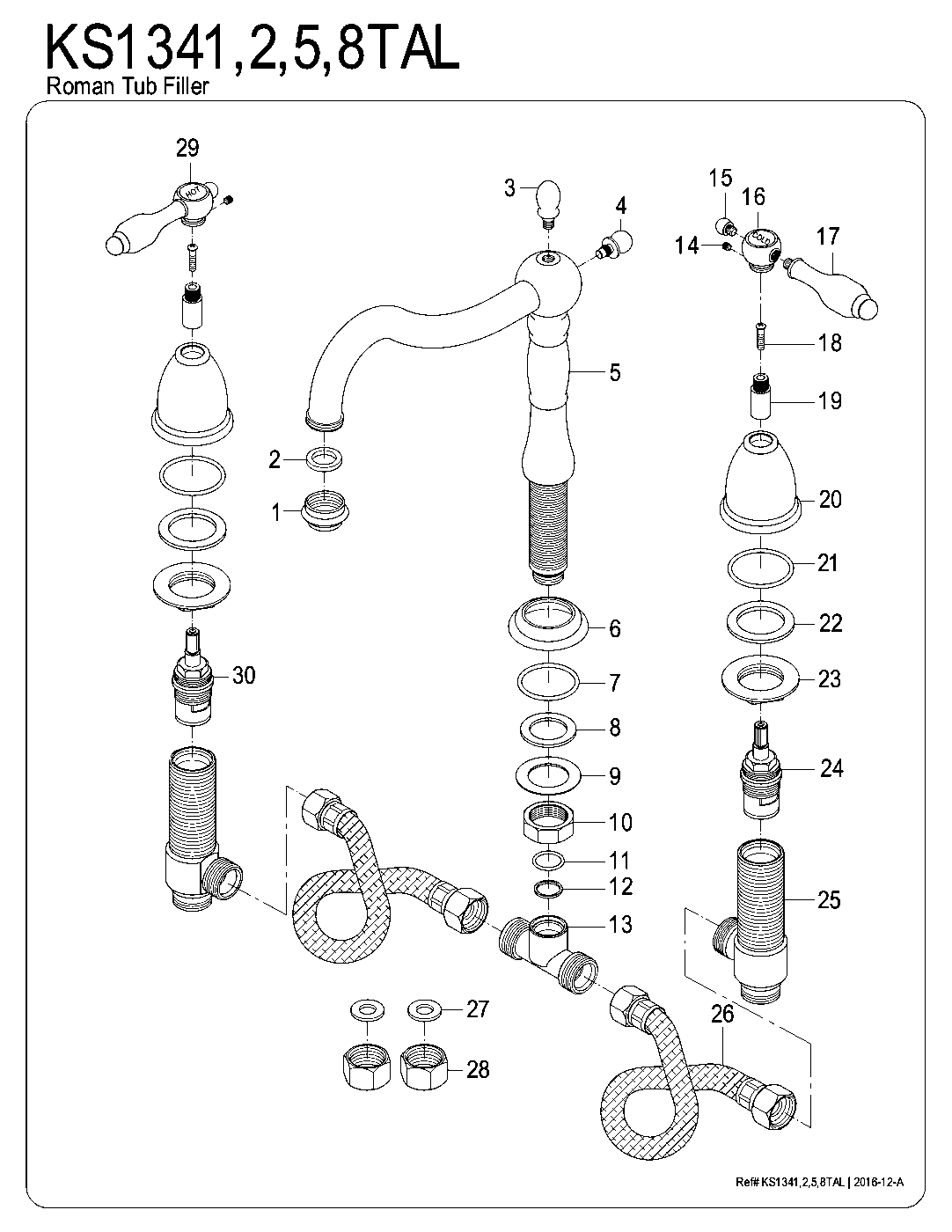 Tudor KS1341TAL exploded parts diagram