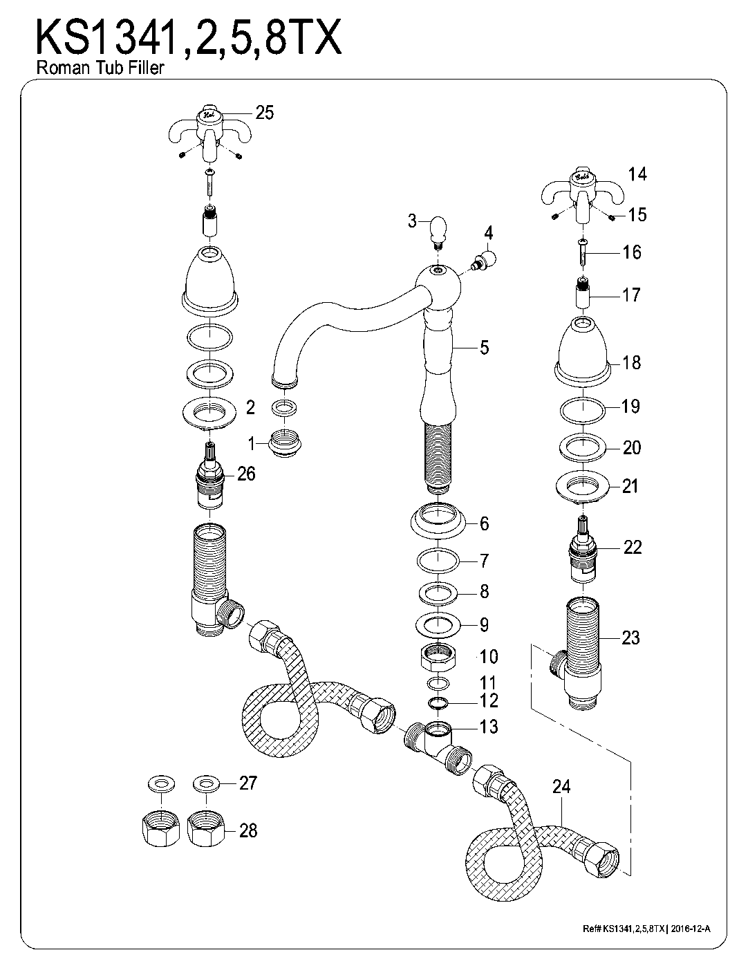 French Country KS1341TX exploded parts diagram