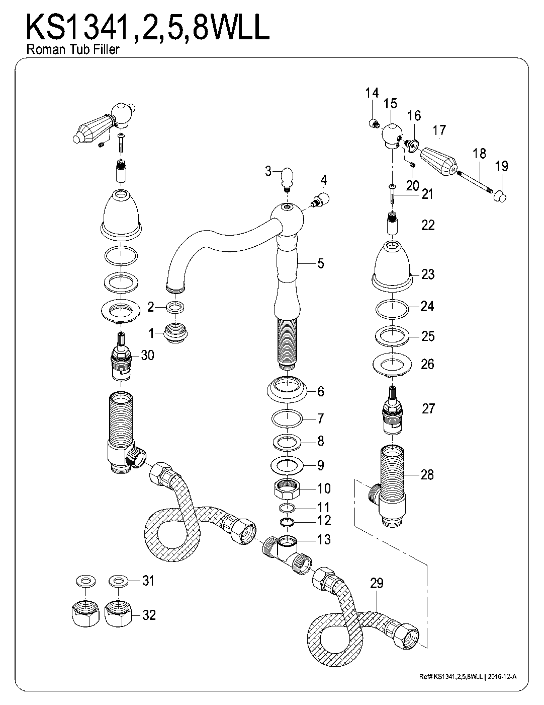 Wilshire KS1341WLL exploded parts diagram