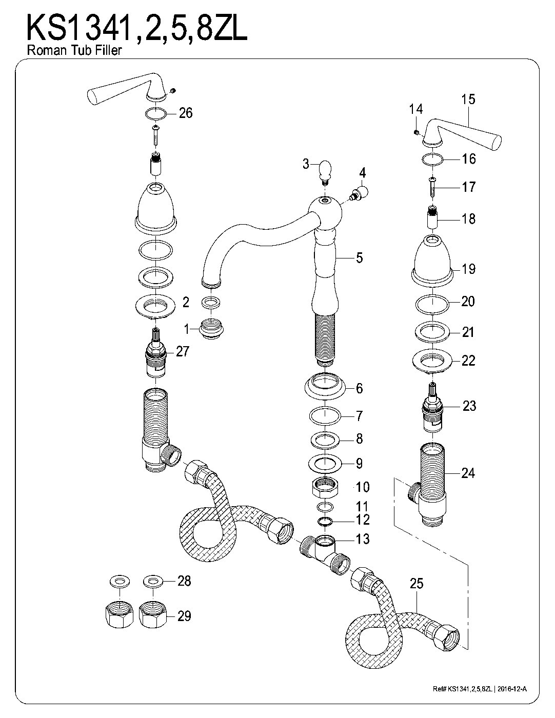 Silver Sage KS1341ZL exploded parts diagram