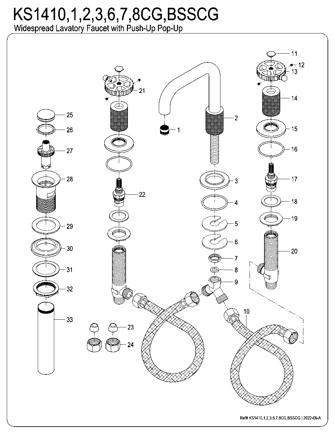 Fuller KS1413CG exploded parts diagram