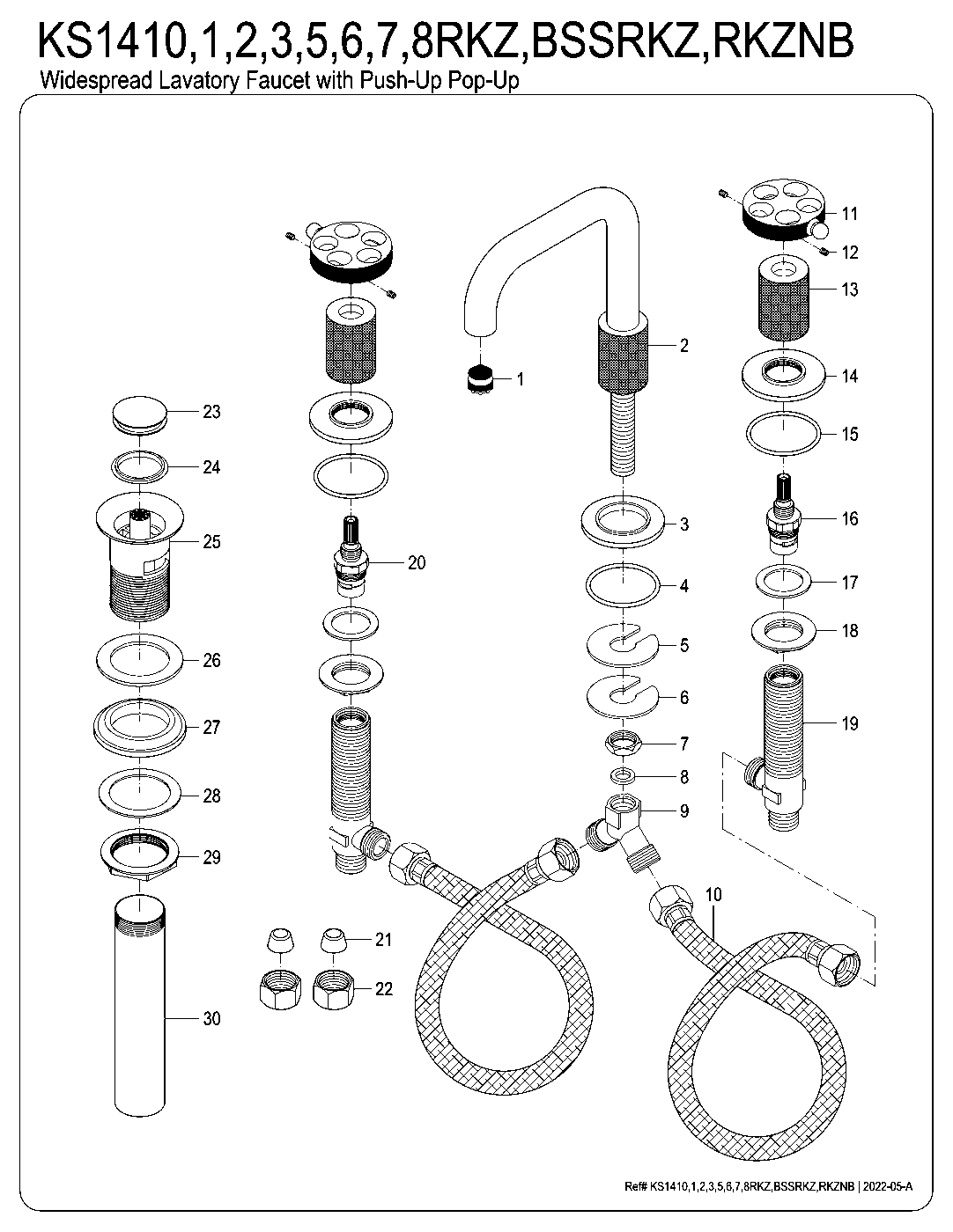 Wendell KS1410RKZ exploded parts diagram