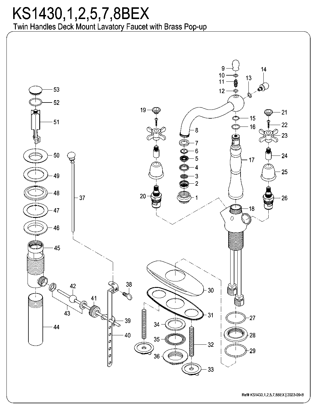 Essex KS1431BEX exploded parts diagram