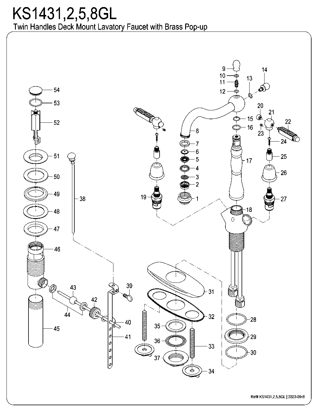 Victorian KS1431GL exploded parts diagram