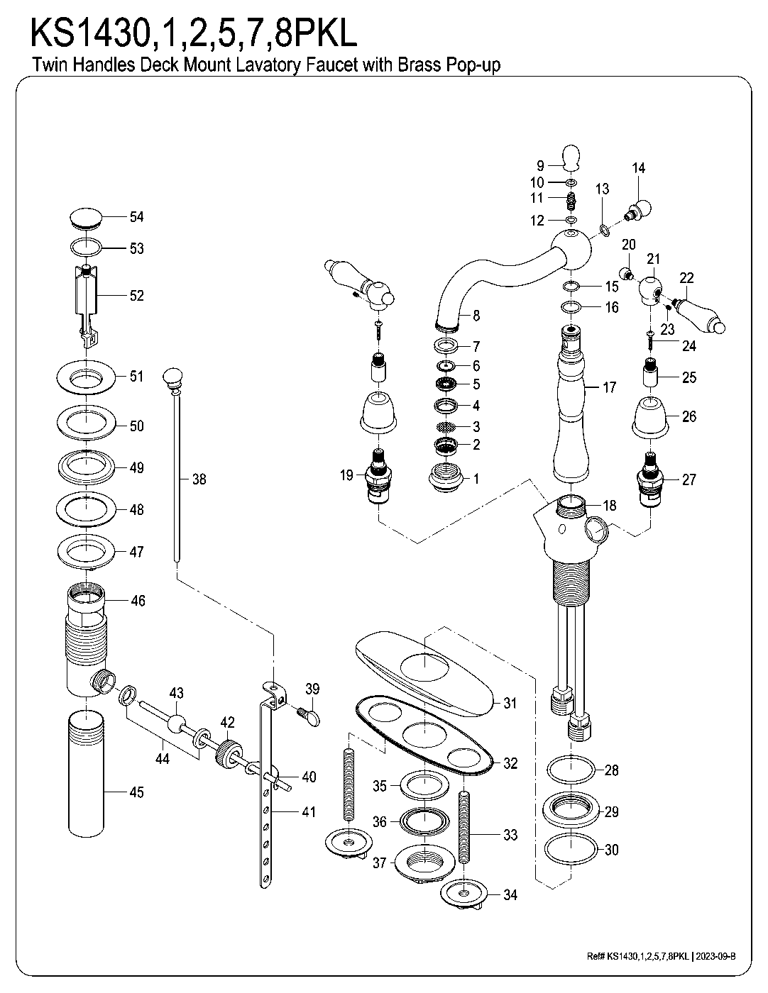 Duchess KS1430PKL exploded parts diagram
