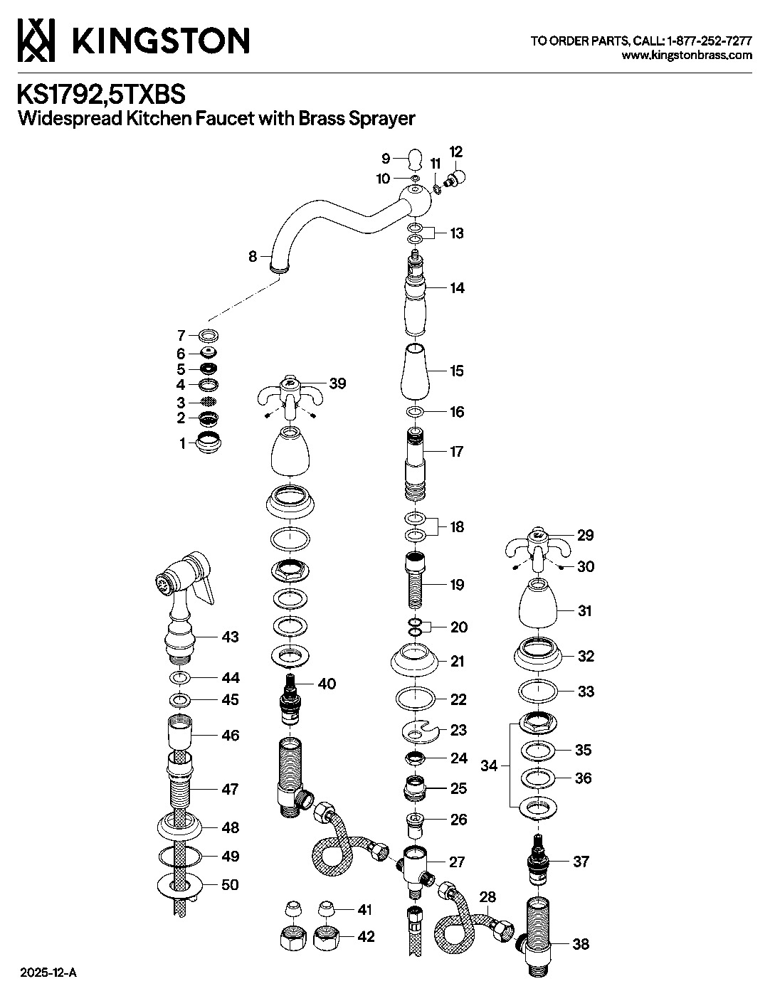 French Country KS1792TXBS exploded parts diagram