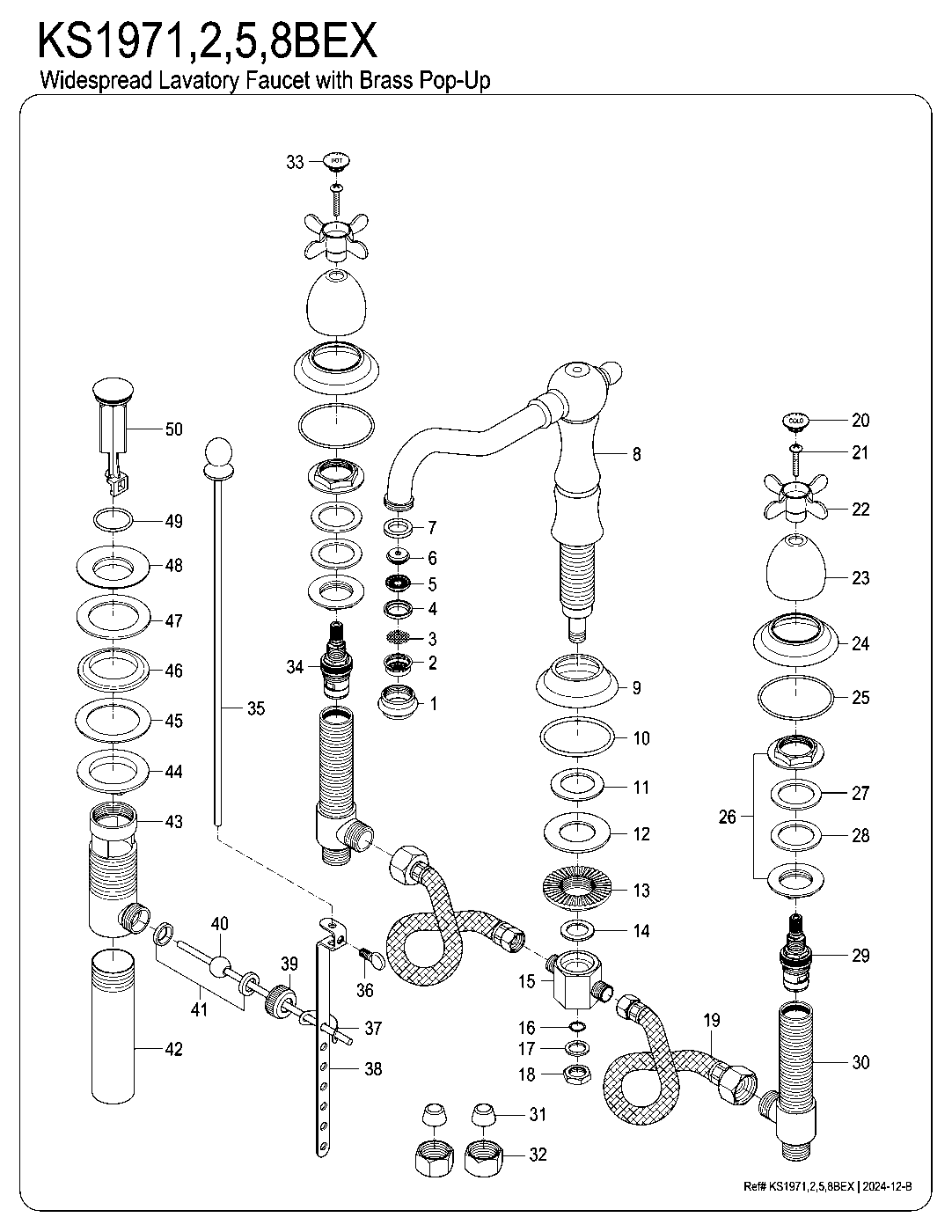 Essex KS1971BEX exploded parts diagram