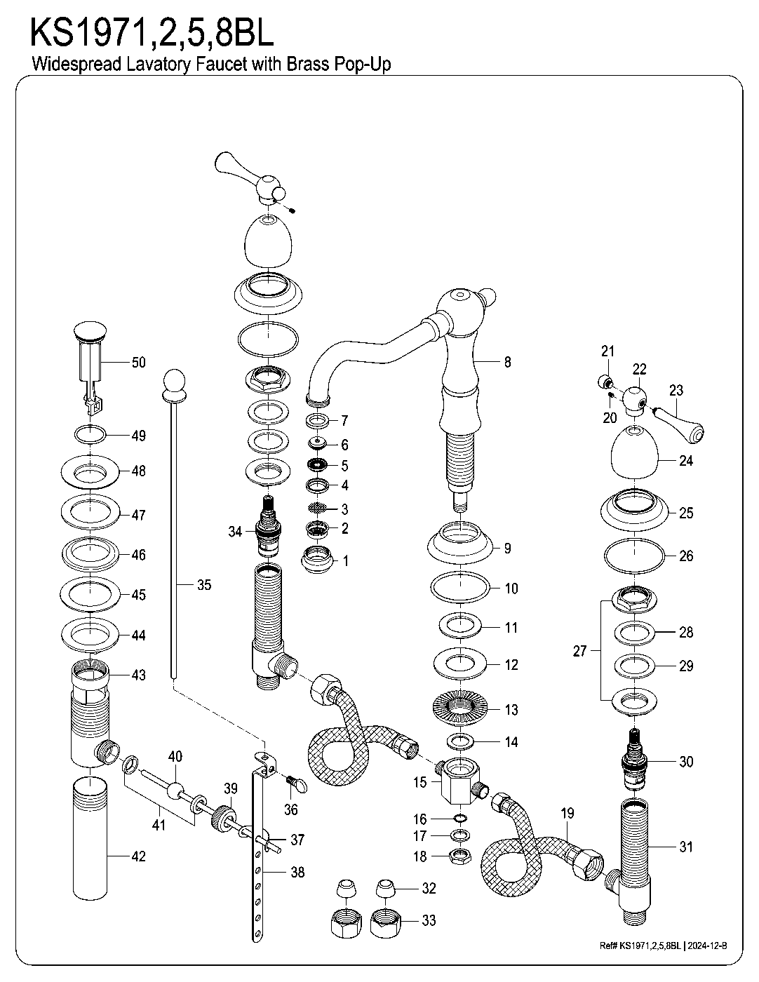 Heritage KS1971BL exploded parts diagram