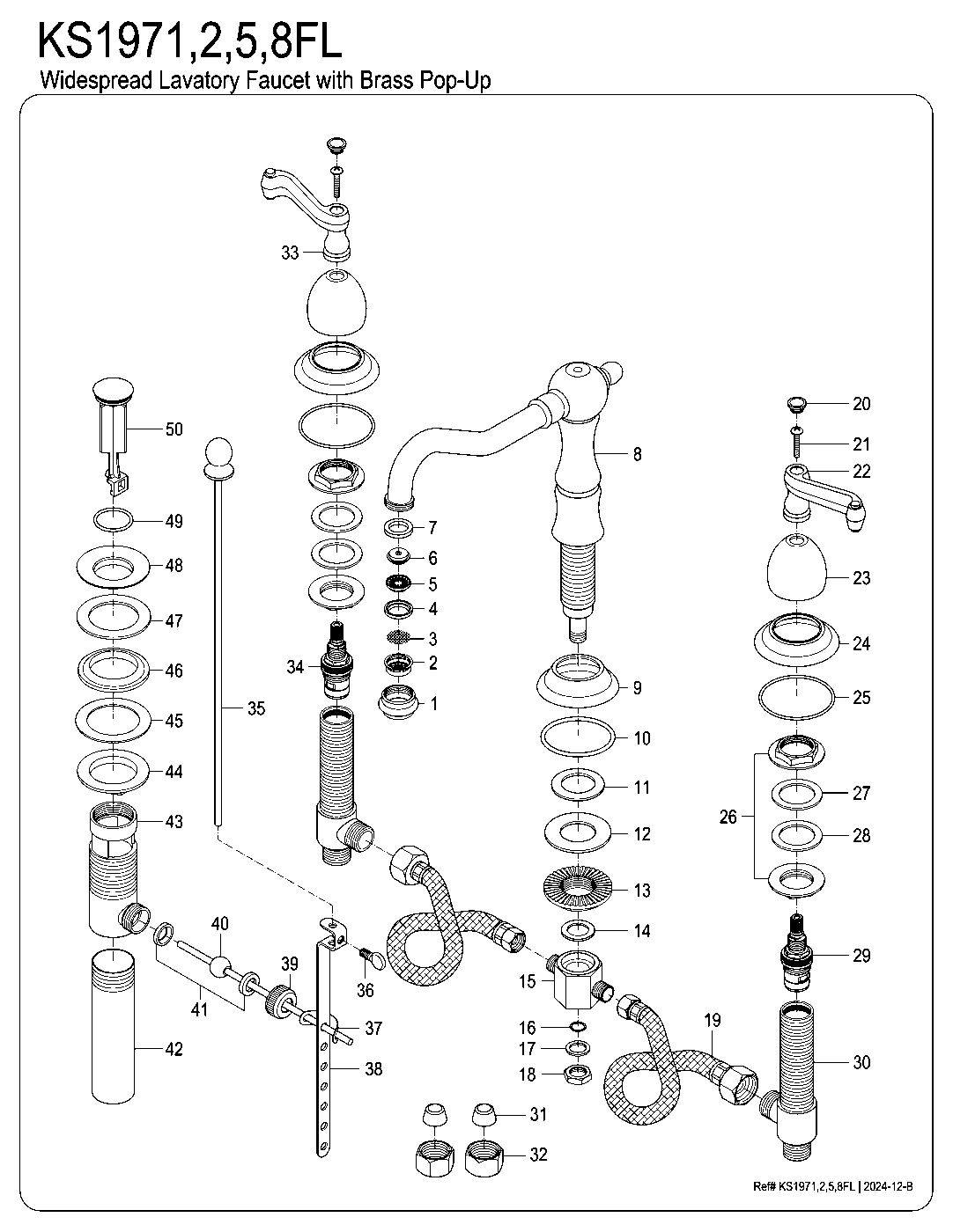 Heritage KS1971FL exploded parts diagram