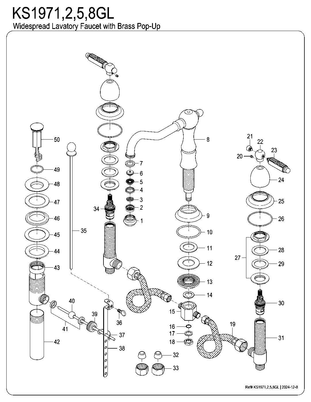 Heritage KS1971GL exploded parts diagram