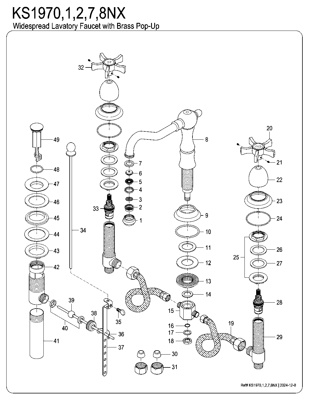 Hamilton KS1970NX exploded parts diagram