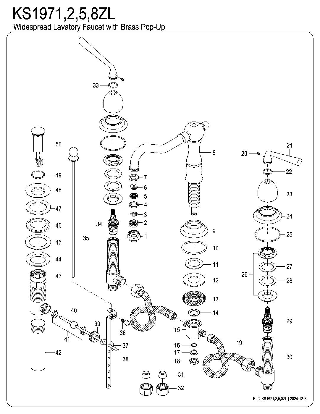 Silver Sage KS1971ZL exploded parts diagram