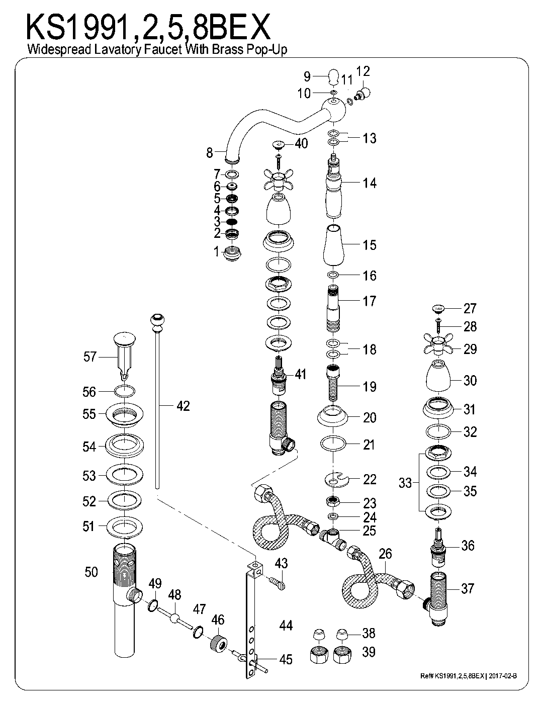 Essex KS1991BEX exploded parts diagram